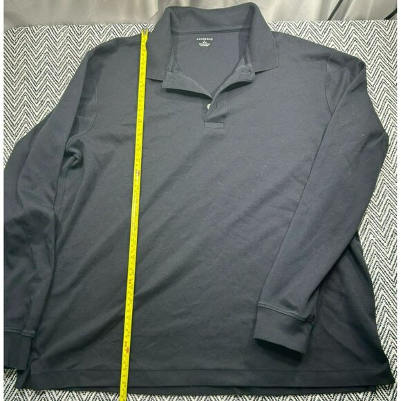 Lands' End Other - Lands End Men's Black Cotton Long Sleeve Polo Shirt Size L